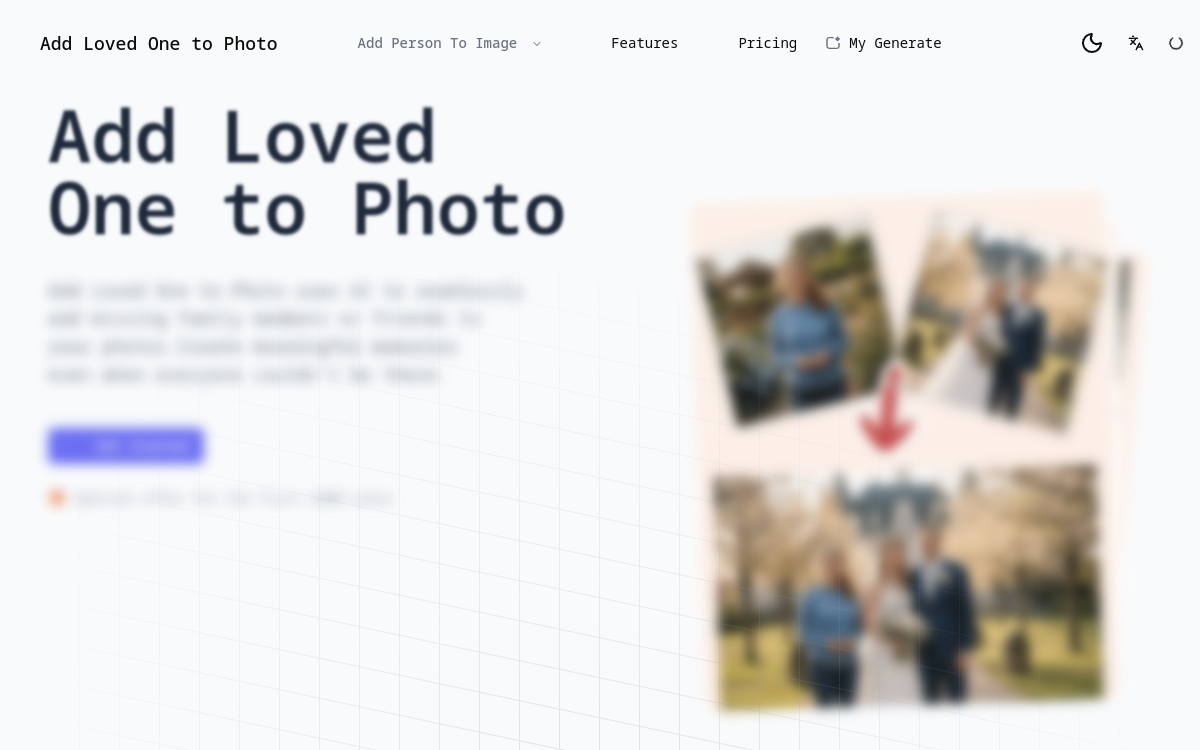 Screenshot of Add Loved One to Photo