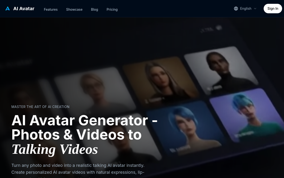 Screenshot of AI Avatar Art