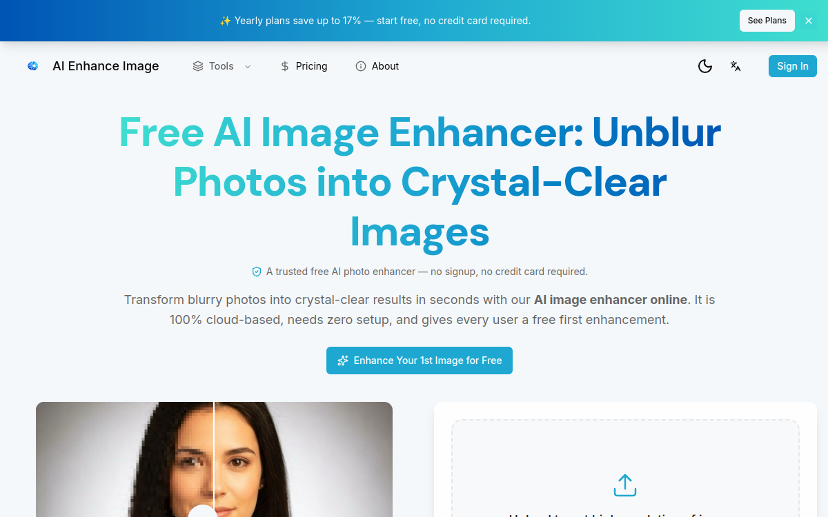 Screenshot of AI Enhance Image