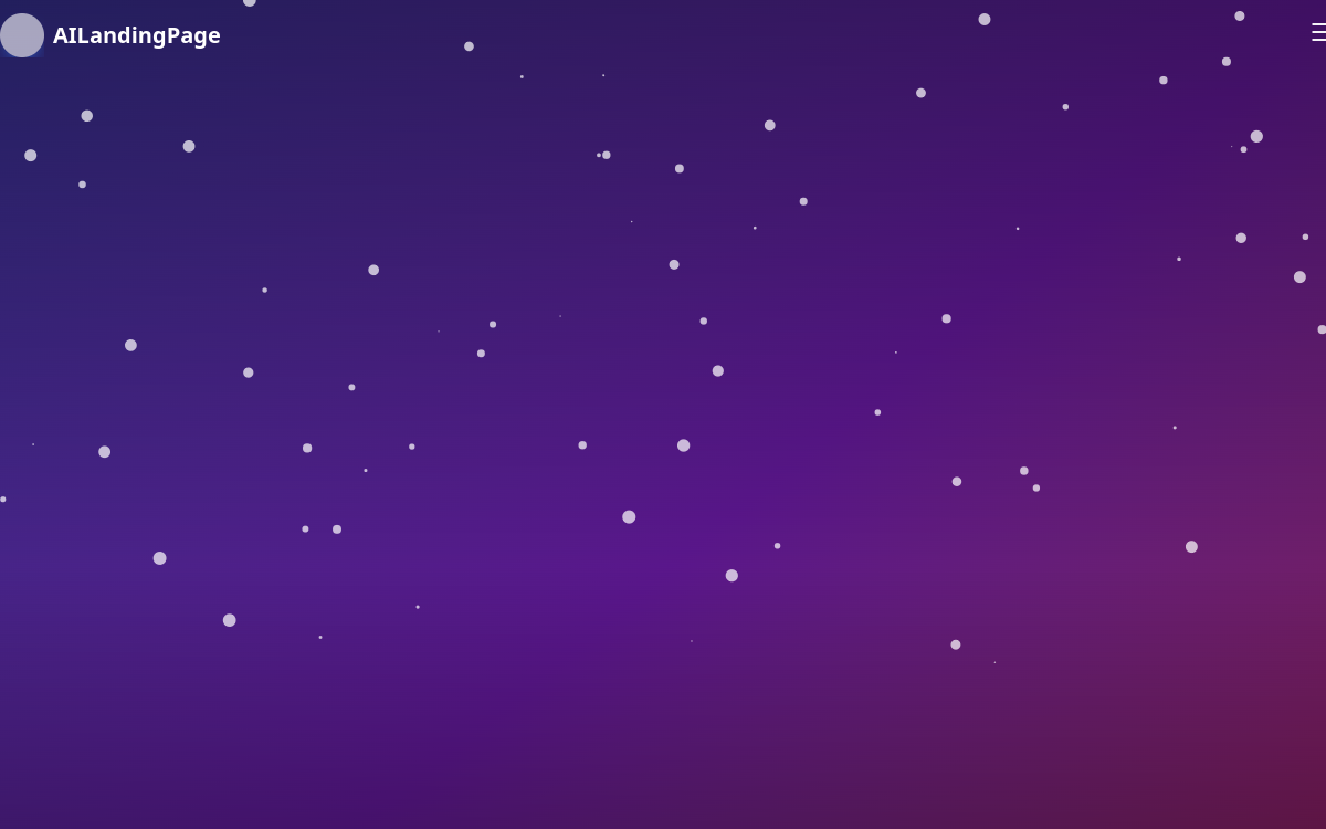 Screenshot of AI Landing Page