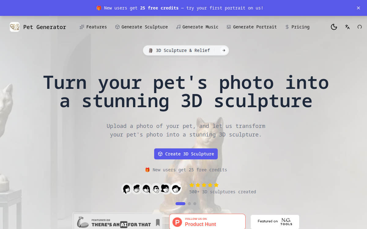 Screenshot of AI Pet Generator