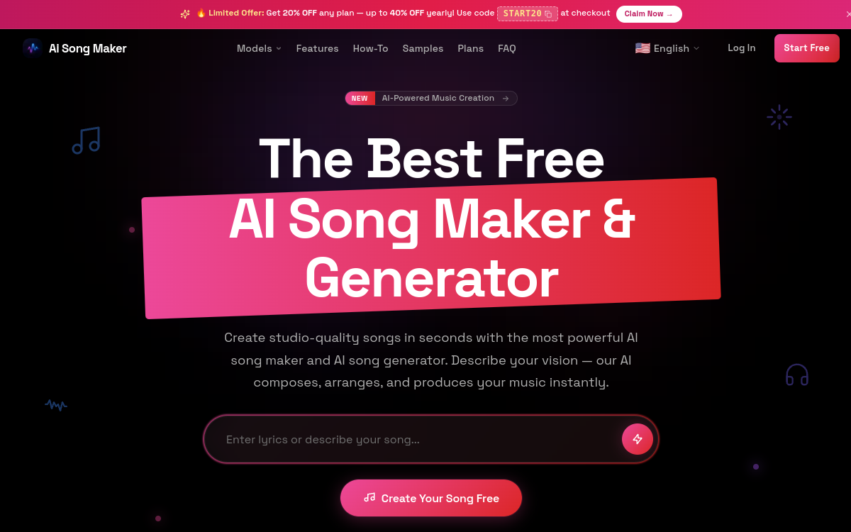 Screenshot of AI Song Maker