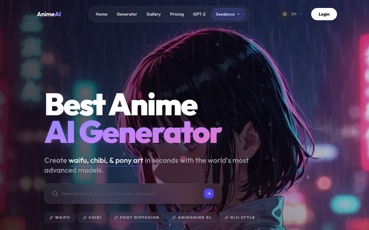 Screenshot of GenAnime