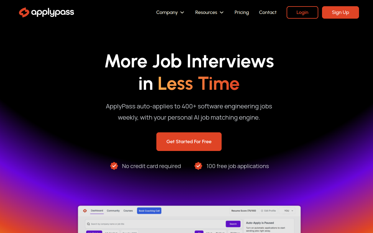 Screenshot of ApplyPass