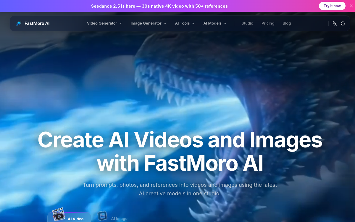 Screenshot of FastMoro AI